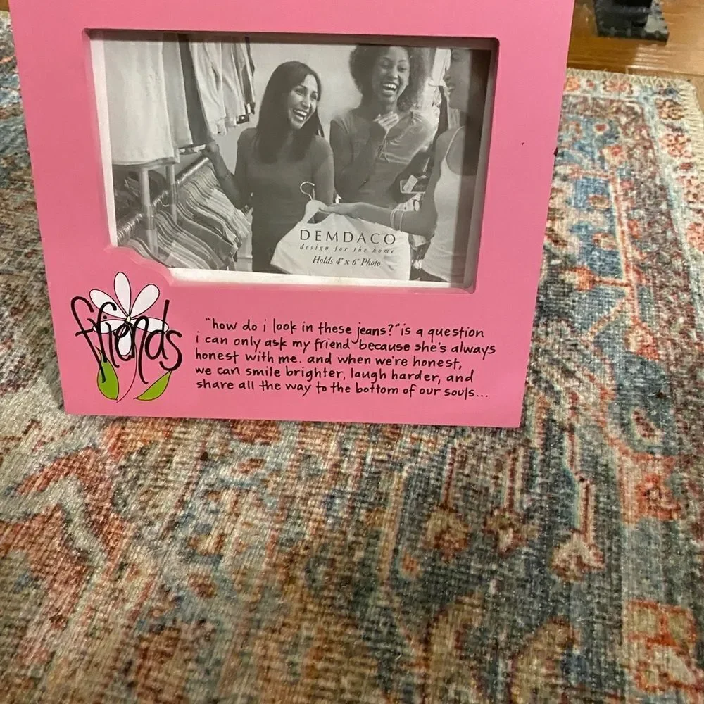 Friends picture frame hangs or stands